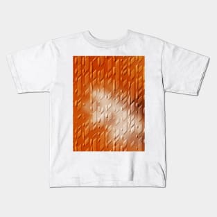 3D abstract orange design Kids T-Shirt